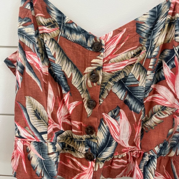 LOFT Pink and Black Sleeveless Crop Camisole - Picture 3 of 4